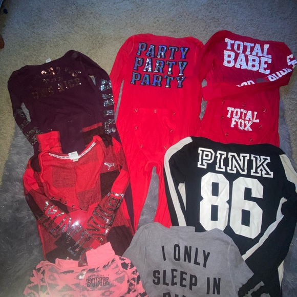 VS PINK ONESIE thermal pajamas bundle - Picture 5 of 7